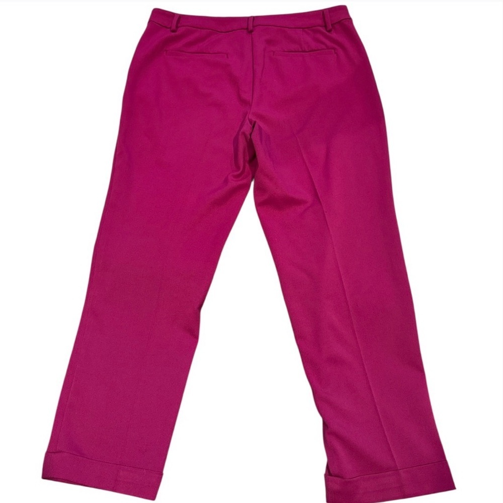 LOFT The Devlin Slim Fuchsia Dress Pants Size 14 - Picture 4 of 9